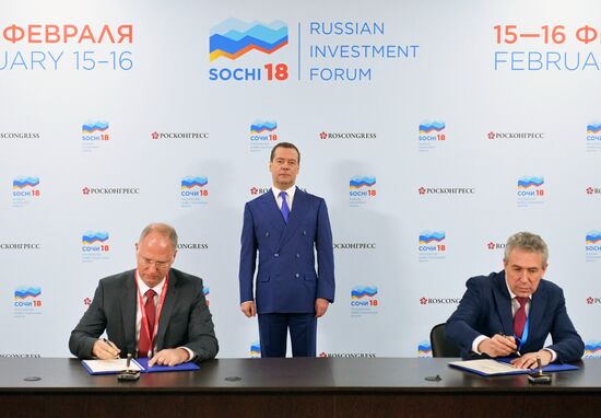 Russian Prime Minister Dmitry Medvedev attends Sochi 2018 Russian Investment Forum