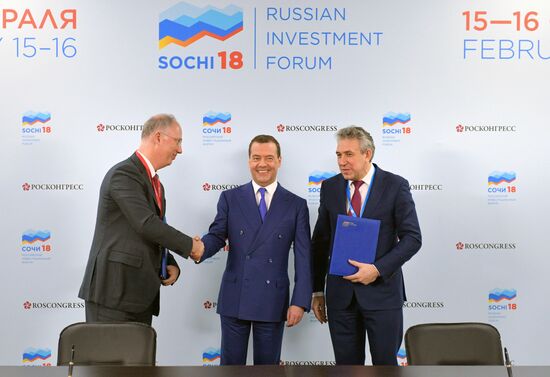 Russian Prime Minister Dmitry Medvedev attends Sochi 2018 Russian Investment Forum