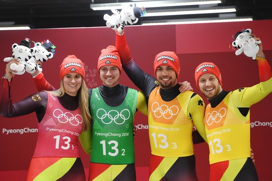 2018 Winter Olympics. Luge. Team relay