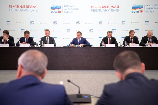 Russian Prime Minister Dmitry Medvedev attends Sochi 2018 Russian Investment Forum