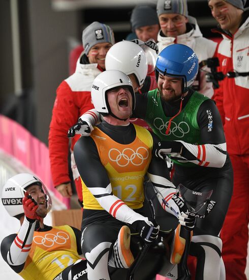 2018 Winter Olympics. Luge. Team relay