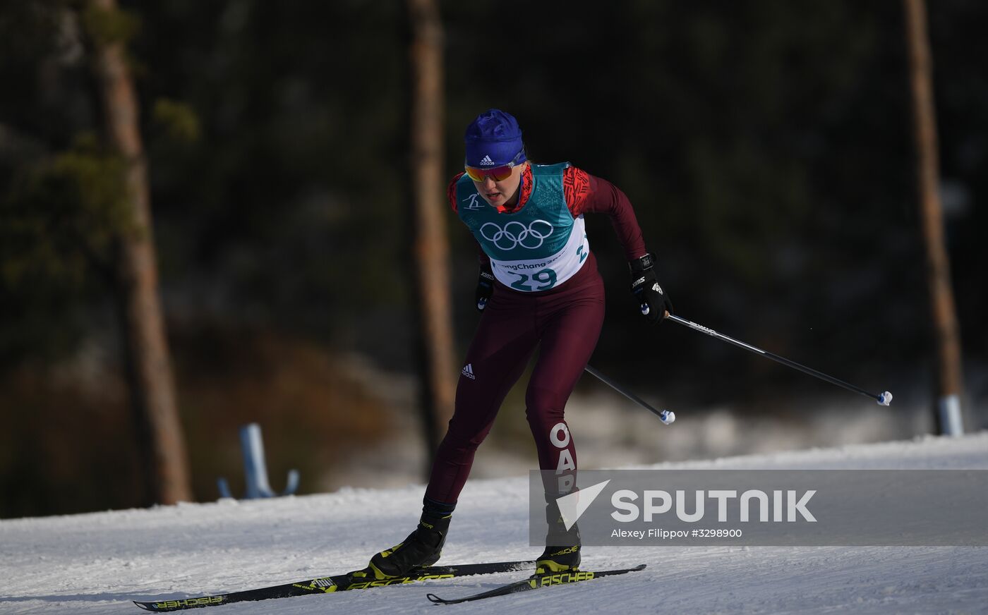 2018 Winter Olympics. Cross-country skiing. Women. 10 km. Freestyle