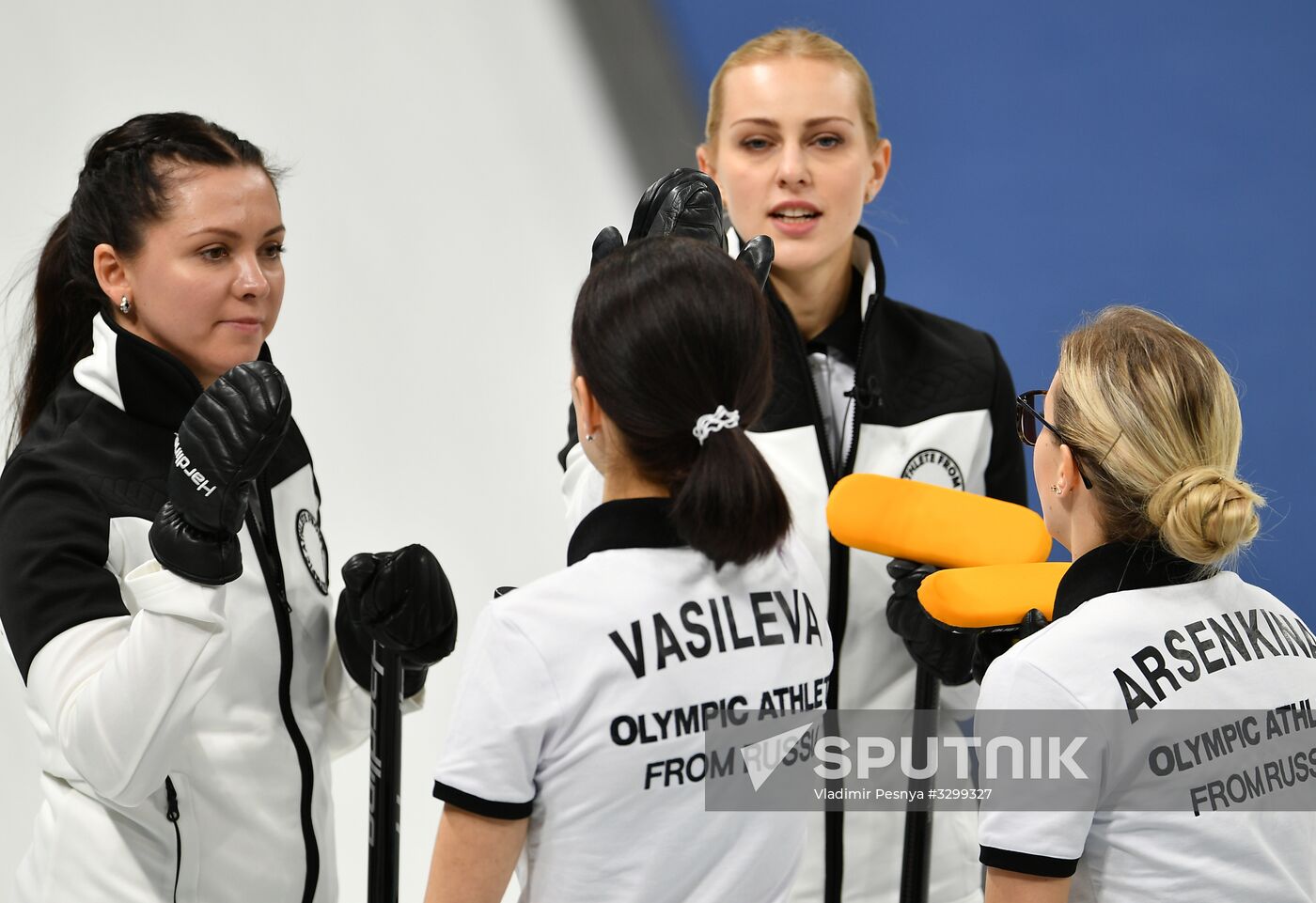 2018 Winter Olympics. Curling. Women. Sweden vs. Russia