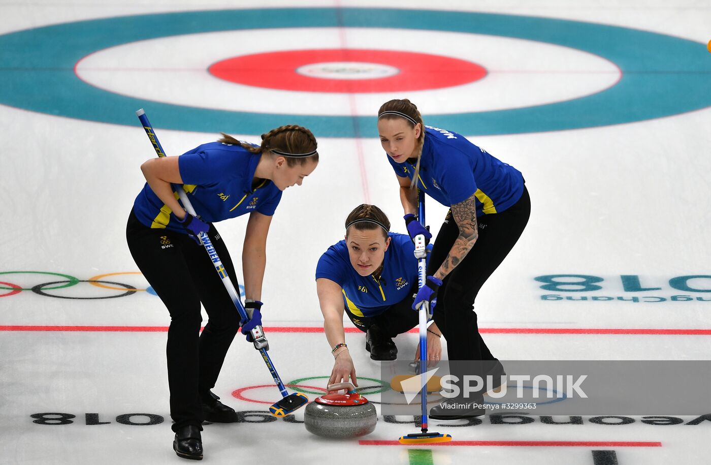 2018 Winter Olympics. Curling. Women. Sweden vs. Russia
