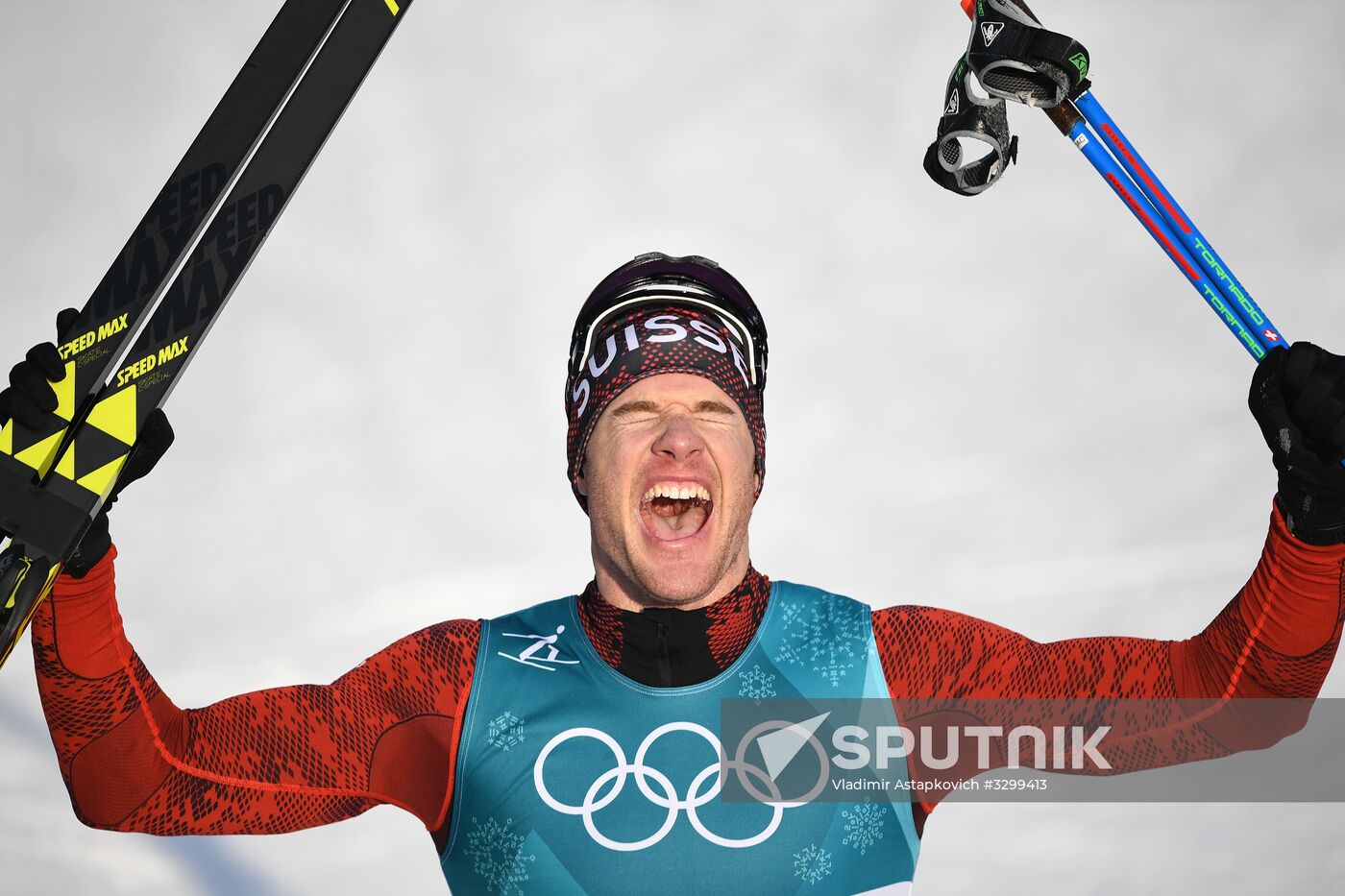 2018 Winter Olympics. Cross-country skiing. Men. 15 km. Freestyle