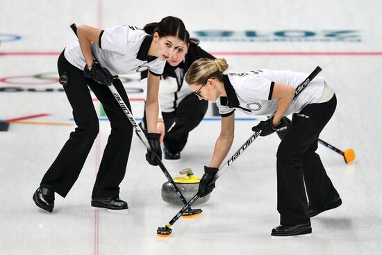 2018 Winter Olympics. Curling. Women. Sweden vs Russia