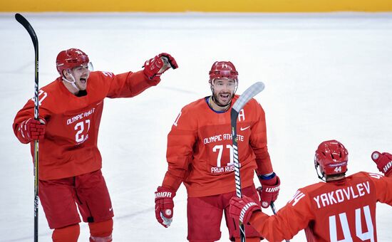 2018 Winter Olympics. Ice hockey. Men. Russia vs. Slovenia