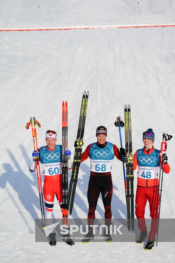 2018 Winter Olympics. Cross-country skiing. Men. 15 km. Freestyle
