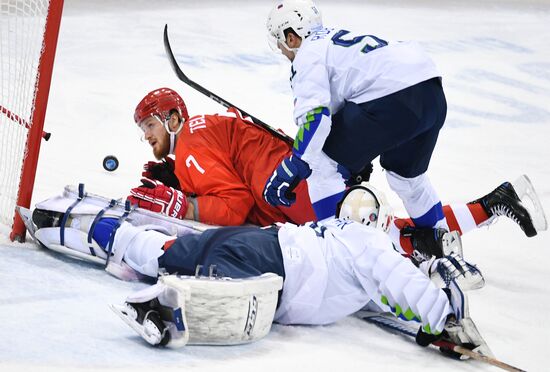 2018 Winter Olympics. Ice hockey. Men. Russia vs. Slovenia