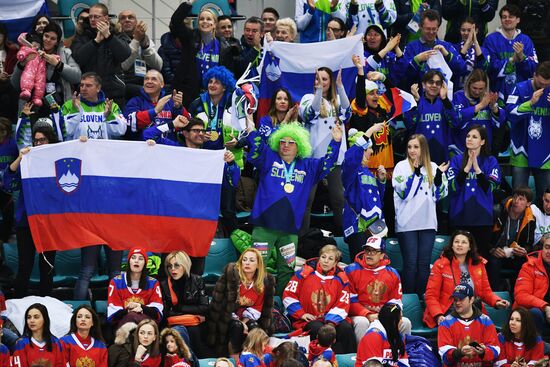 2018 Winter Olympics. Ice hockey. Men. Russia vs. Slovenia