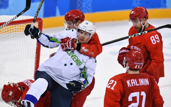 2018 Winter Olympics. Ice hockey. Men. Russia vs. Slovenia