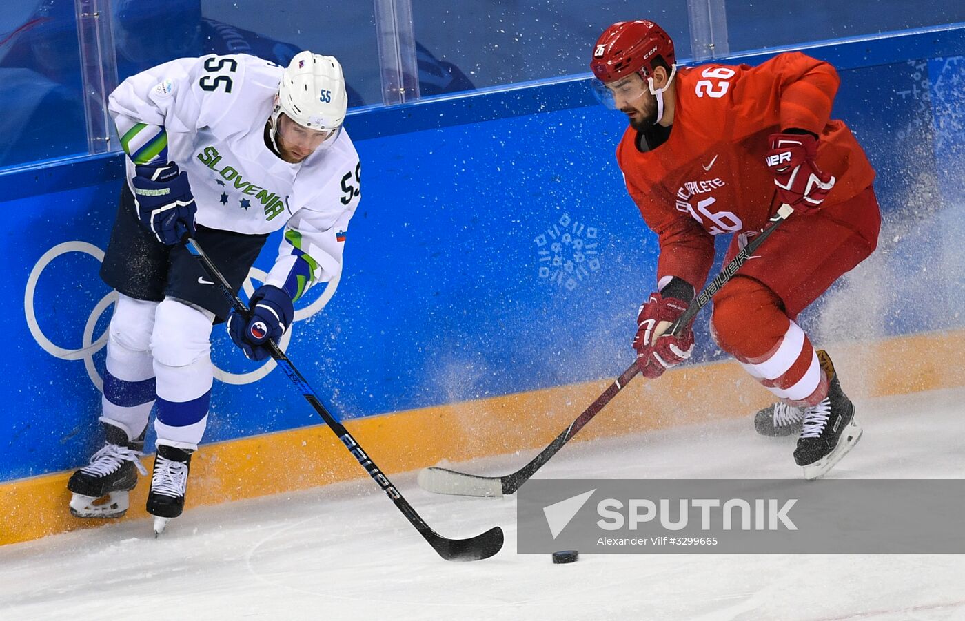 2018 Winter Olympics. Ice hockey. Men. Russia vs. Slovenia