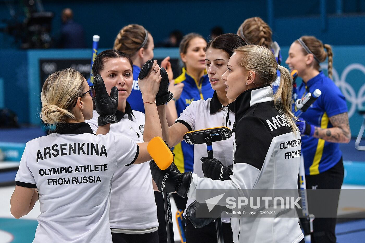 2018 Winter Olympics. Curling. Women. Sweden vs Russia