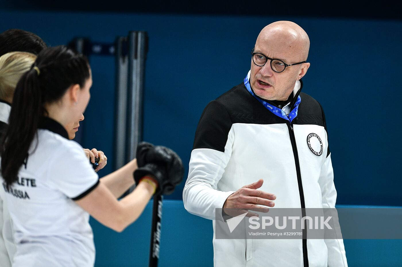 2018 Winter Olympics. Curling. Women. Sweden vs Russia