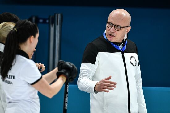 2018 Winter Olympics. Curling. Women. Sweden vs Russia