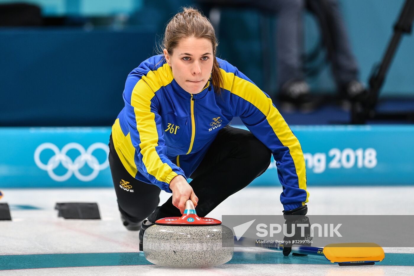 2018 Winter Olympics. Curling. Women. Sweden vs Russia