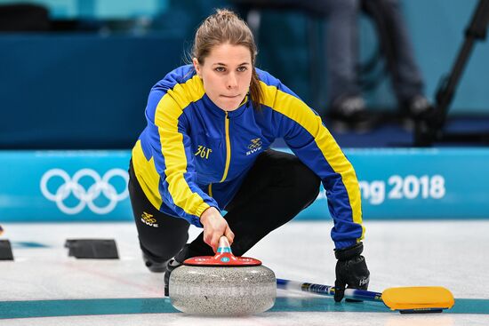 2018 Winter Olympics. Curling. Women. Sweden vs Russia