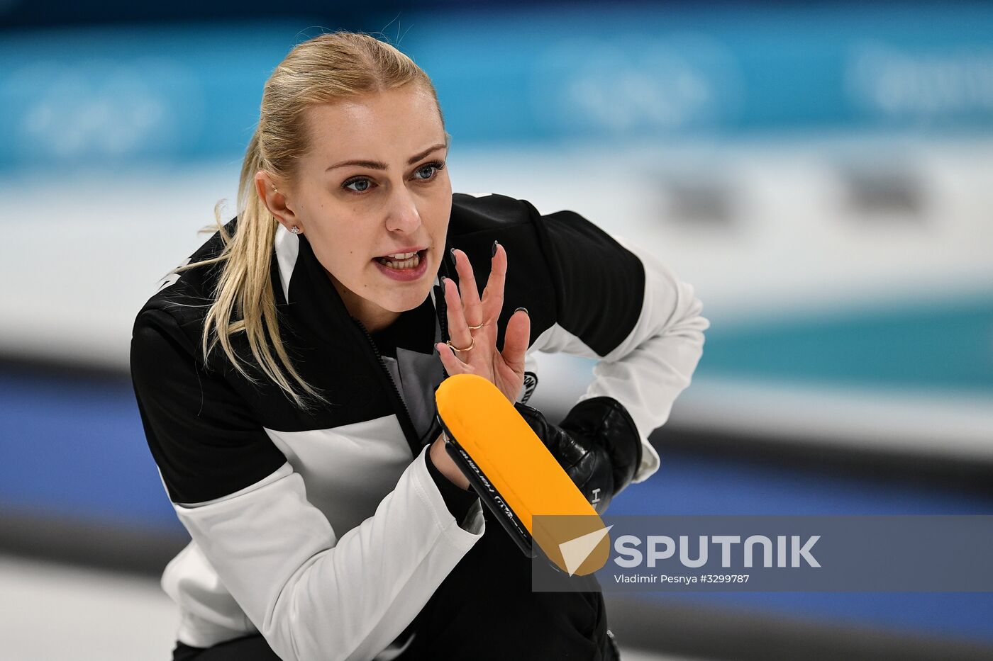 2018 Winter Olympics. Curling. Women. Sweden vs Russia