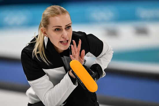 2018 Winter Olympics. Curling. Women. Sweden vs Russia