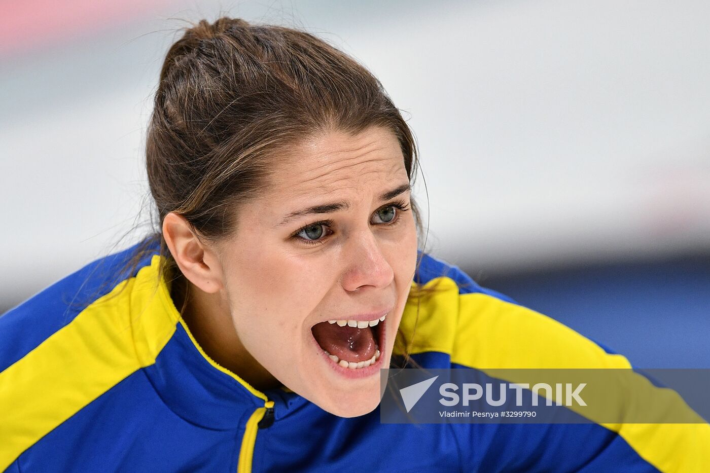 2018 Winter Olympics. Curling. Women. Sweden vs Russia