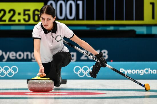 2018 Winter Olympics. Curling. Women. Sweden vs Russia