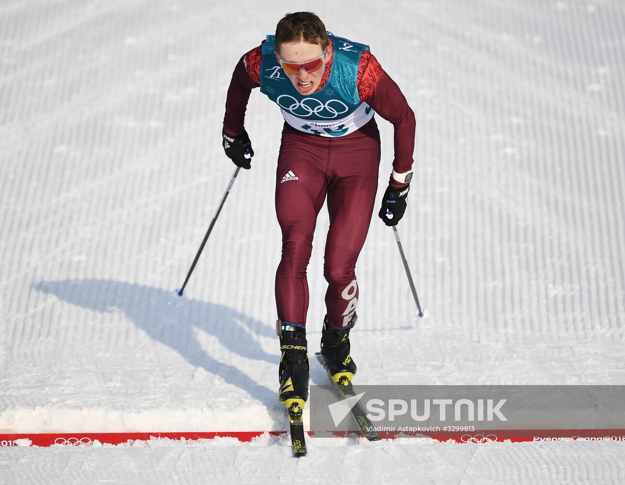 2018 Winter Olympics. Cross-country skiing. Men. 15 km. Freestyle