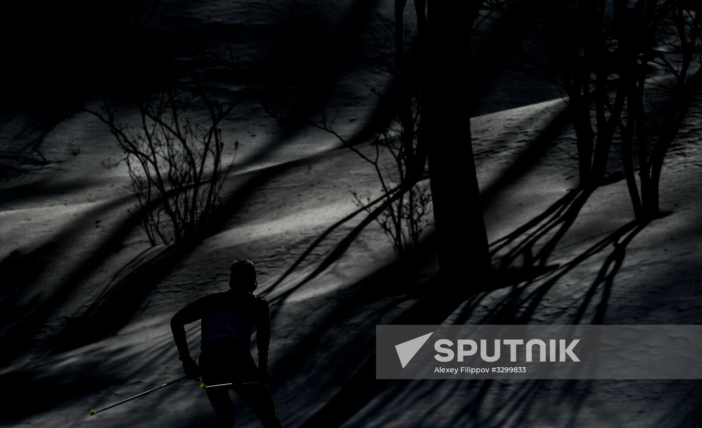 2018 Winter Olympics. Cross-country skiing. Men. 15 km. Freestyle