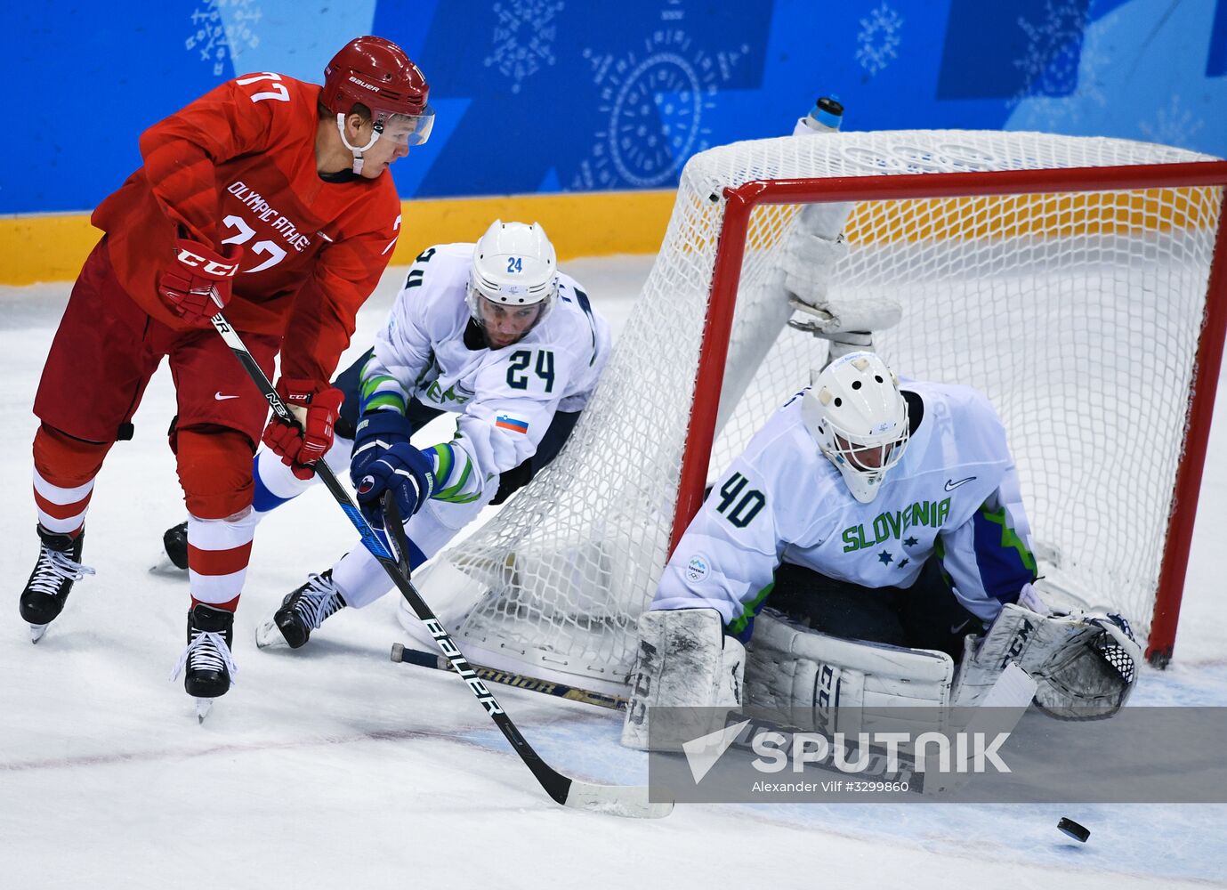 2018 Winter Olympics. Ice hockey. Men. Russia vs. Slovenia