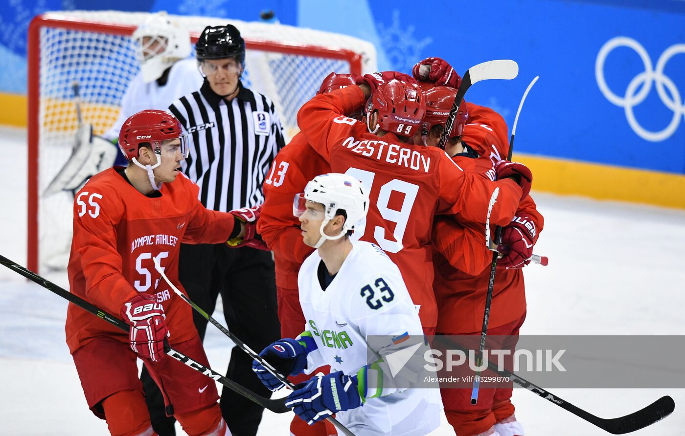 2018 Winter Olympics. Ice hockey. Men. Russia vs. Slovenia