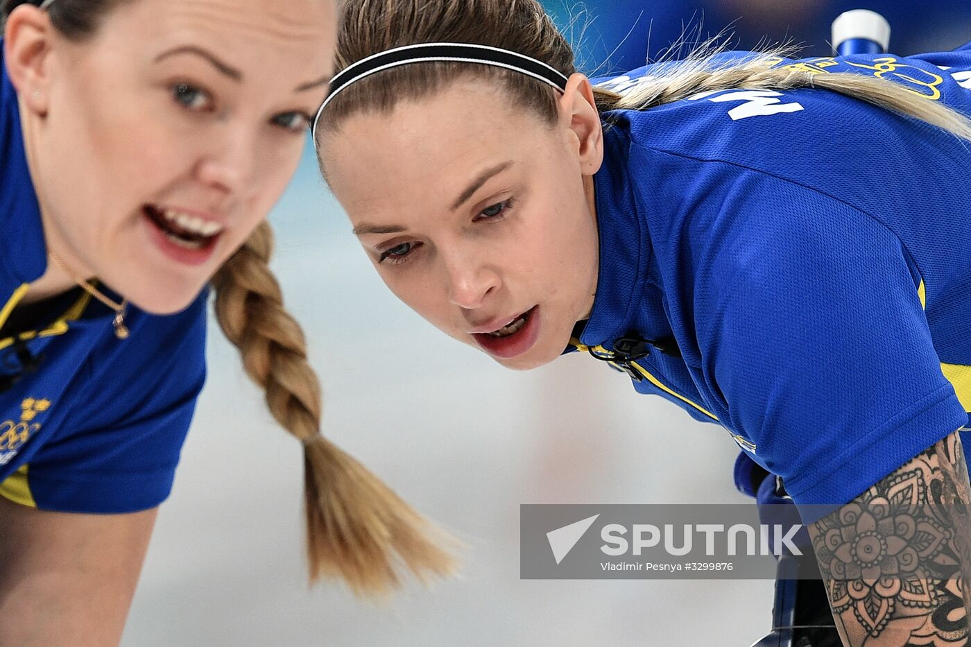 2018 Winter Olympics. Curling. Women. Sweden vs Russia