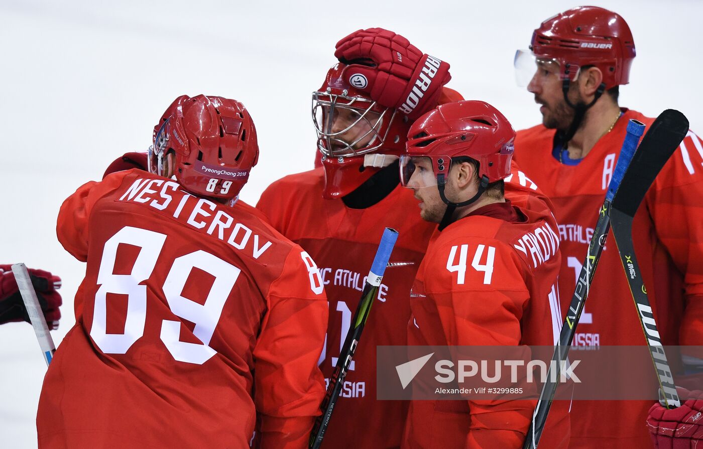 2018 Winter Olympics. Ice hockey. Men. Russia vs. Slovenia