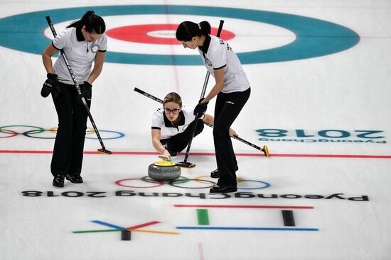 2018 Winter Olympics. Curling. Women. Sweden vs Russia