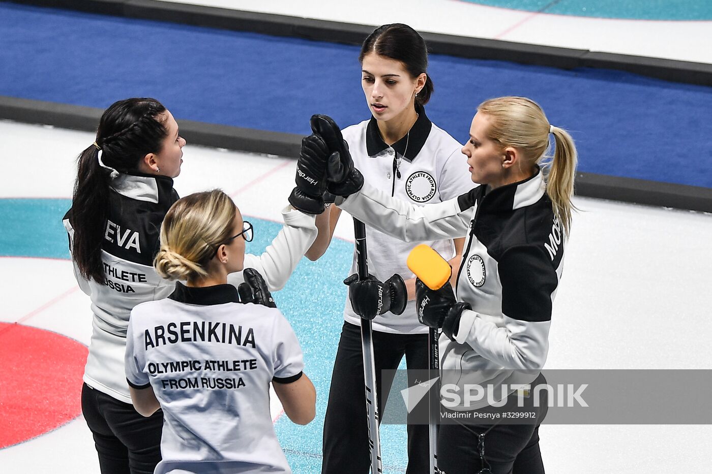 2018 Winter Olympics. Curling. Women. Sweden vs Russia