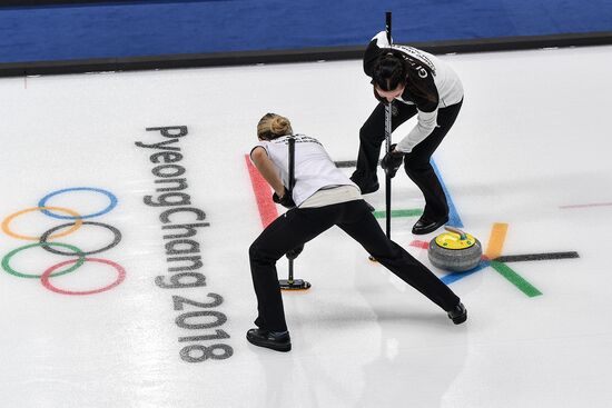 2018 Winter Olympics. Curling. Women. Sweden vs Russia