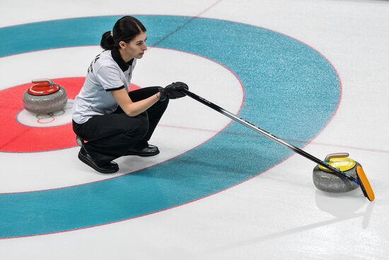 2018 Winter Olympics. Curling. Women. Sweden vs Russia