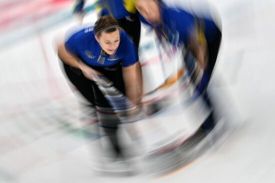 2018 Winter Olympics. Curling. Women. Sweden vs Russia