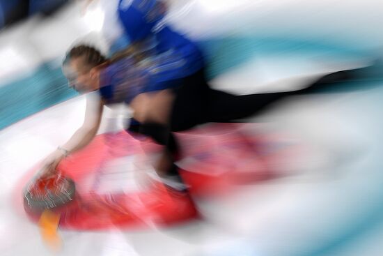 2018 Winter Olympics. Curling. Women. Sweden vs Russia
