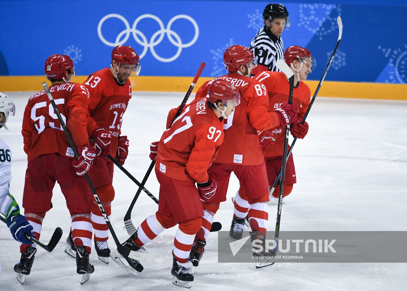 2018 Winter Olympics. Ice hockey. Men. Russia vs. Slovenia