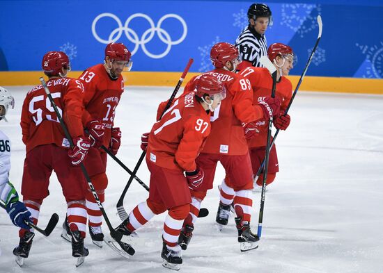 2018 Winter Olympics. Ice hockey. Men. Russia vs. Slovenia