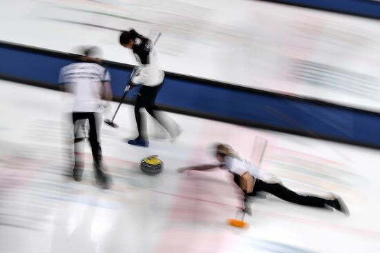 2018 Winter Olympics. Curling. Women. Sweden vs Russia