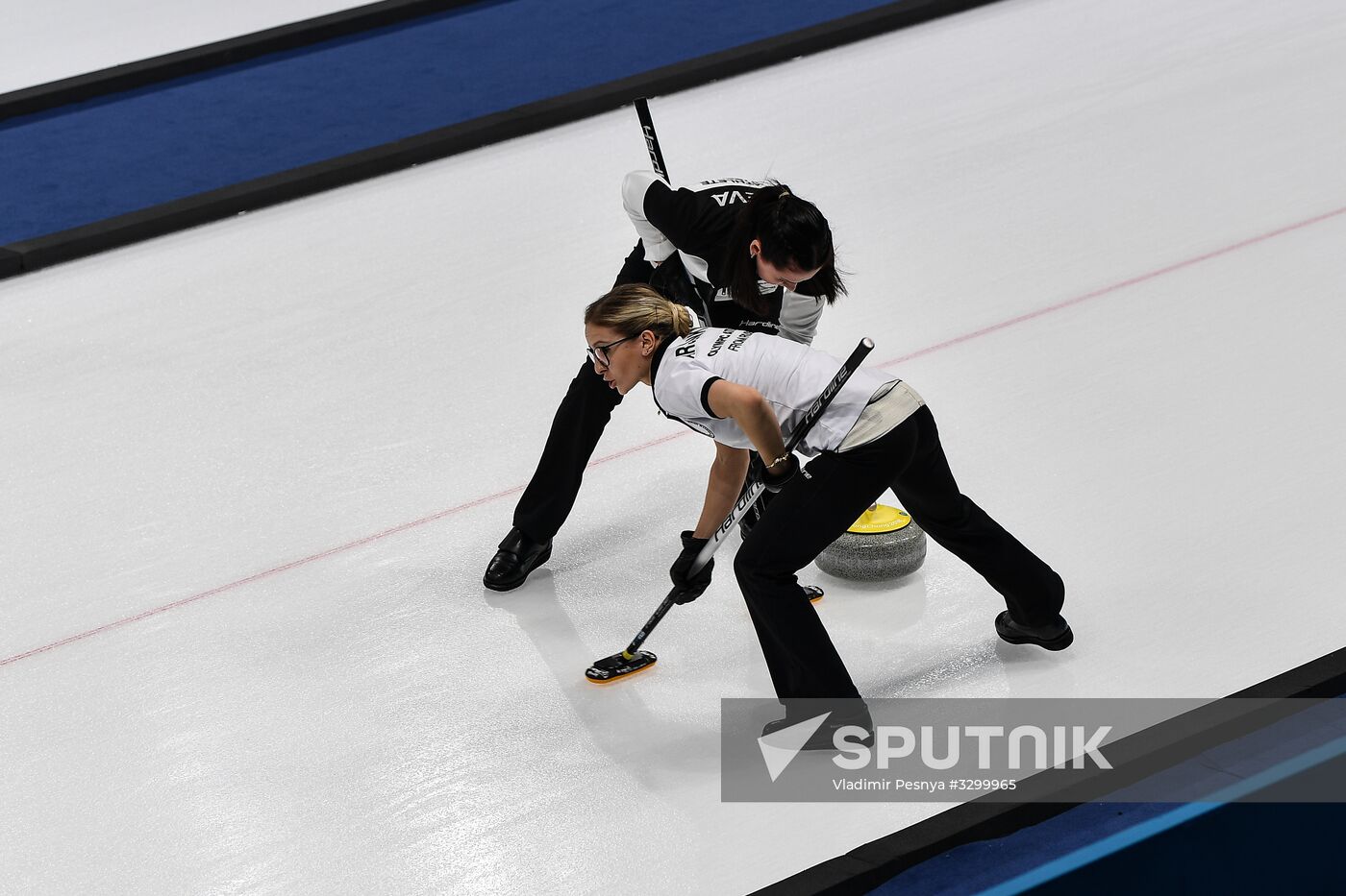 2018 Winter Olympics. Curling. Women. Sweden vs Russia