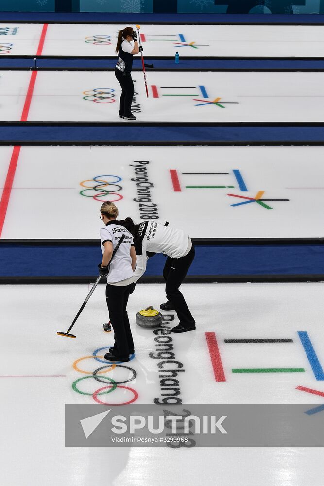 2018 Winter Olympics. Curling. Women. Sweden vs Russia