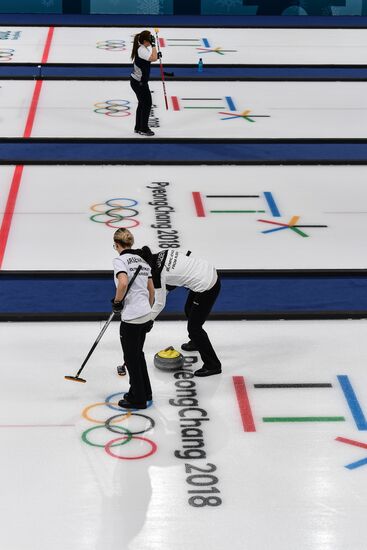 2018 Winter Olympics. Curling. Women. Sweden vs Russia