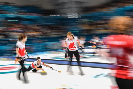 2018 Winter Olympics. Curling. Women. Day three