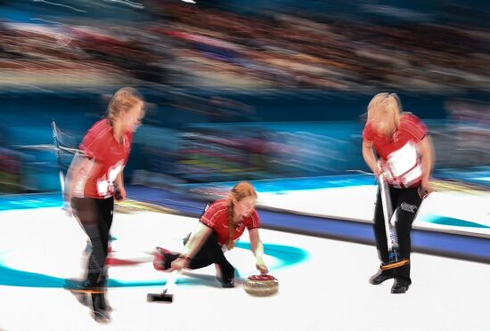 2018 Winter Olympics. Curling. Women. Day three