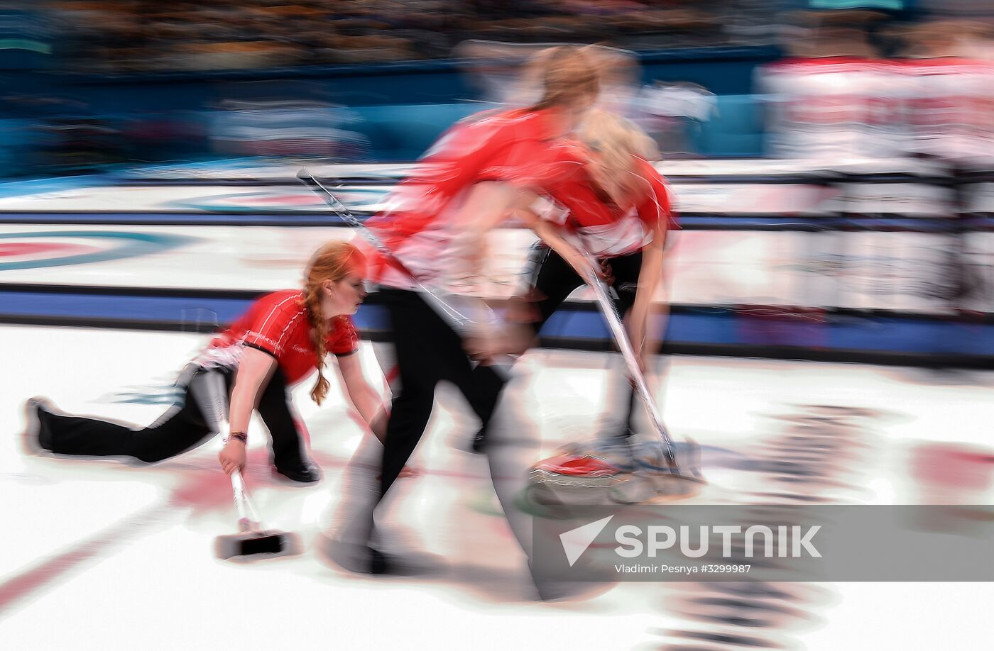 2018 Winter Olympics. Curling. Women. Day three