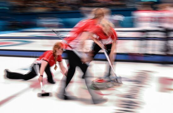 2018 Winter Olympics. Curling. Women. Day three