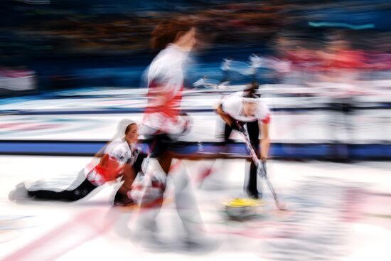 2018 Winter Olympics. Curling. Women. Day three