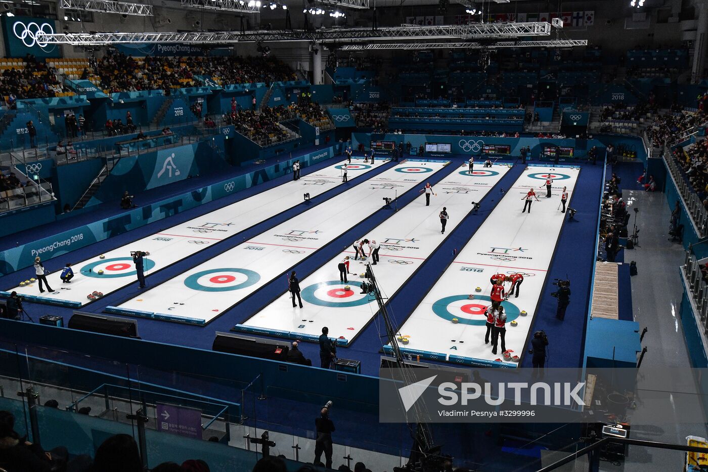 2018 Winter Olympics. Curling. Women. Sweden vs Russia