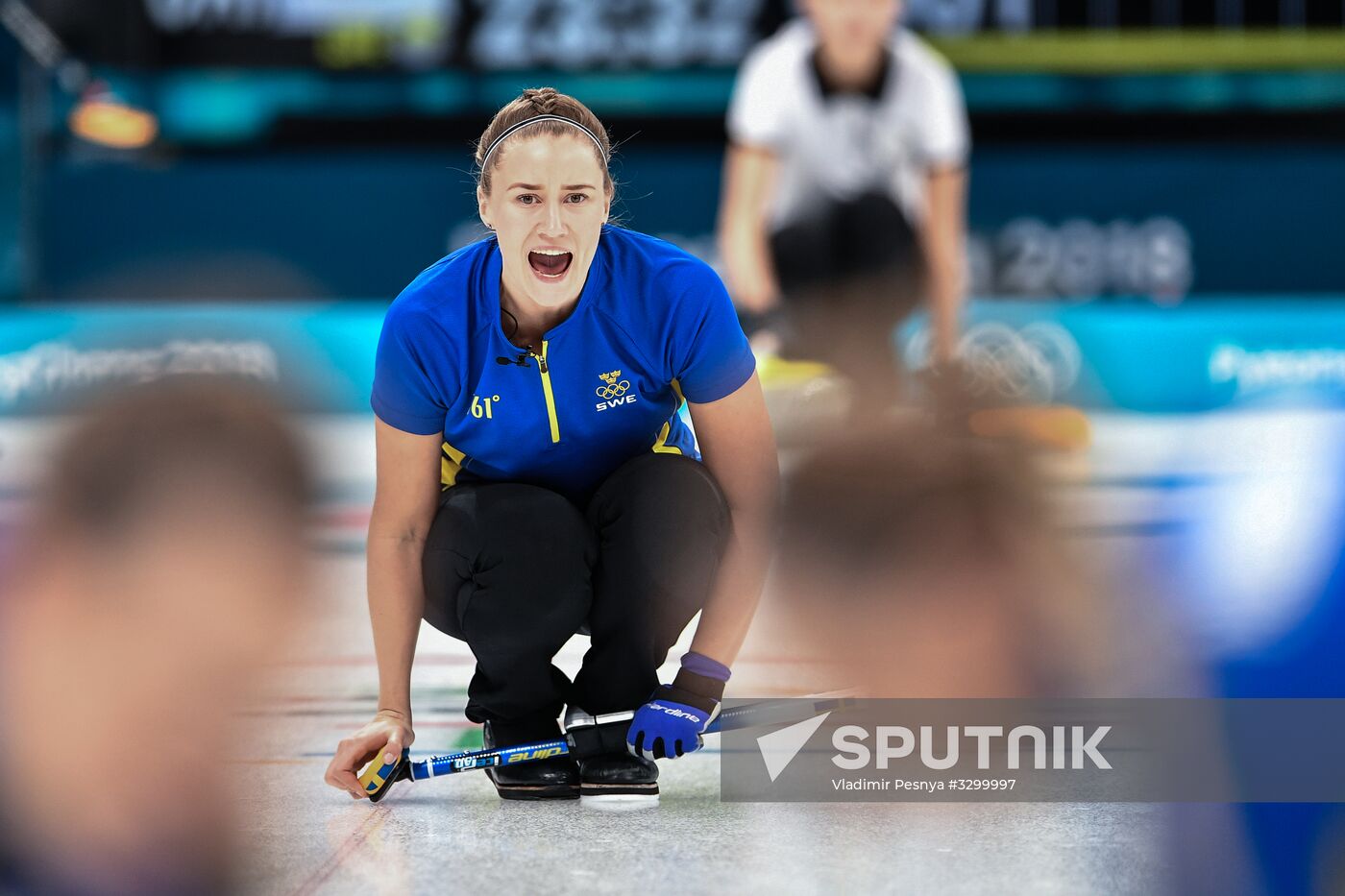 2018 Winter Olympics. Curling. Women. Sweden vs Russia